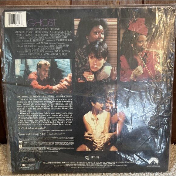 GHOST Movie Patrick Swayze Demi Moore Whoopi Goldberg Laserdisc 1991 - Picture 2 of 3